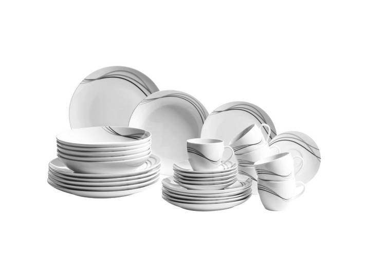 Mäser Kombiservice, Weiß, Keramik, 30-teilig, 230 ml,230 ml, Essen & Trinken, Geschirr, Geschirr-Sets, Kombiservice