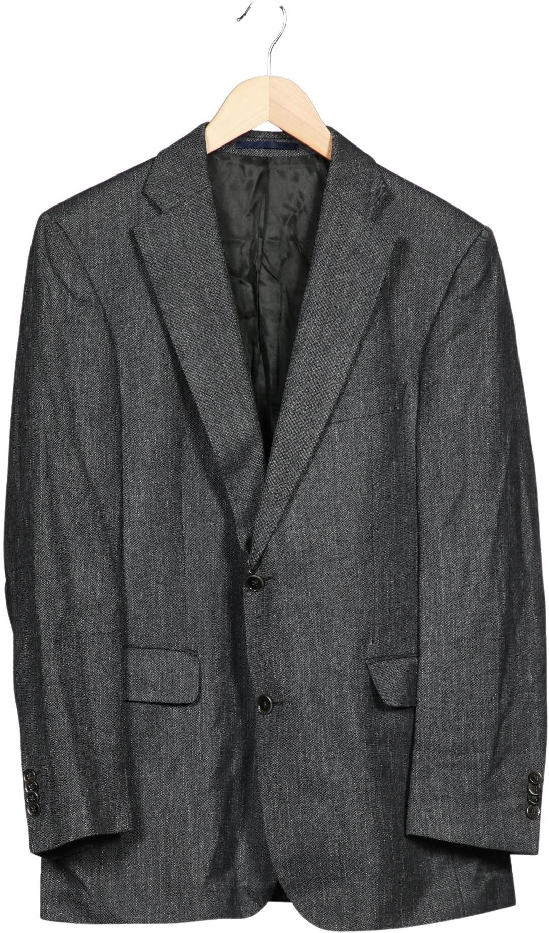 Eduard Dressler Herren Sakko, Grau, Gr. EU 50, Leinen / Schurwolle / Seide / Viskose - Second Hand