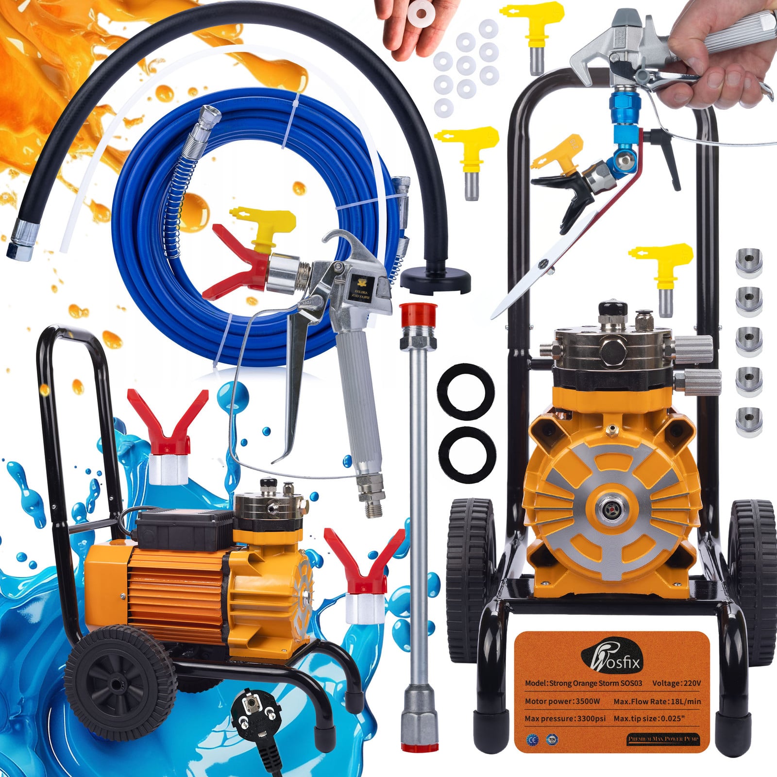 Rosfix Strong Orange Storm SOS03 Maleïnezuur met PACK-MAX2 accessoires voor het verwerken van hars