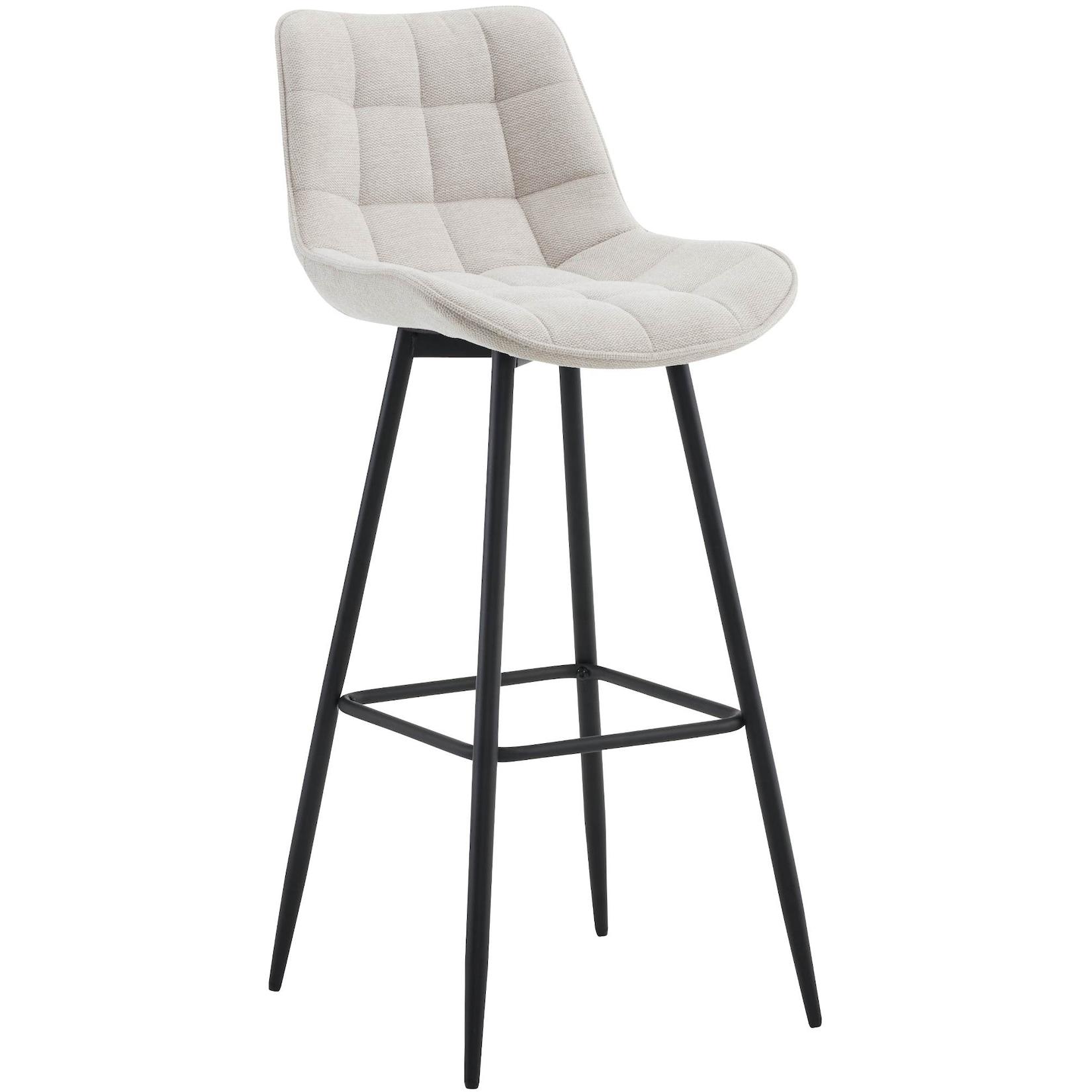 CLP Barhocker Dartford Stoff Farbe: creme, Material: Stoff
