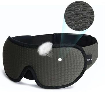 Uplift Treasures 3D Contoured Light Blocking Sleep Mask gray