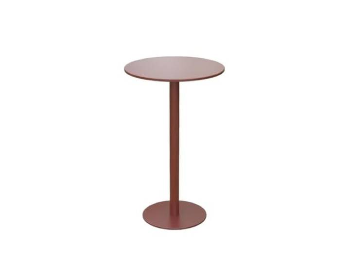 wD7rE5bm6z Bartisch Moderner runder Tisch aus Eisen for den Innen- und Außenbereich, Barhöhentisch for Wohnmobile, Terrassen, Catering-Partys, gewerbliche Veranstaltungen(Red)