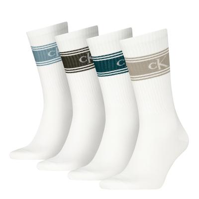 Socken CALVIN KLEIN, Herren, weiß (multicolor), Obermaterial: 63% Baumwolle, 33% Polyamid, 4% Elasthan, Socken Socken
