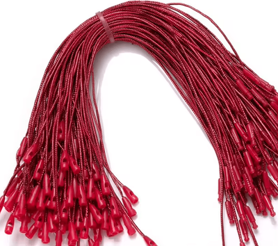 Inspire Curations 100PCS Christmas Ornament Hanging Strings Christmas Ornament Hooks Polyester Hanging Cords For Tree Decorations red