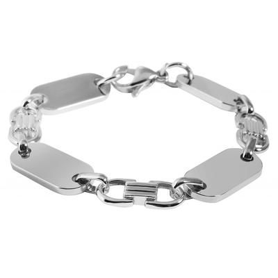 Edelstahlarmband ADELIA´S "Unisex Armband aus Edelstahl" Gr. 21, silber, Armbänder, Herren, 21, Edelstahl, Edelstahlarmband