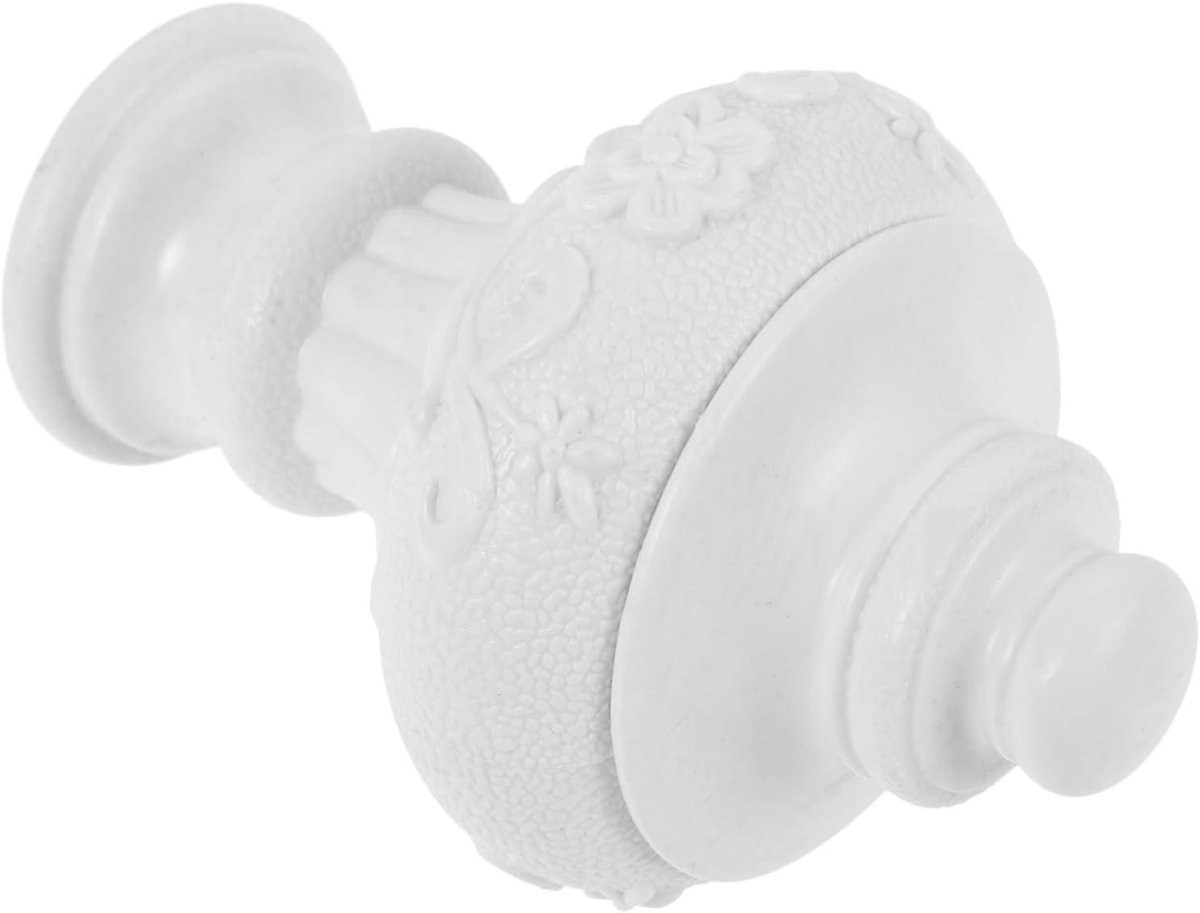 Wit Gordijnroede Eindstukken Modern Design - 11,5 cm
