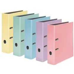 Falken 10er-Pack Ordner A4 »PastellColor« 8 cm mehrfarbig, 8x31.8x28.5 cm