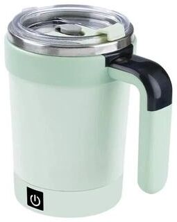 Uplift Picks Rechargeable Automatic Stirring Cup Stainless Steel Magnetic Self Stirring Coffee Mug green