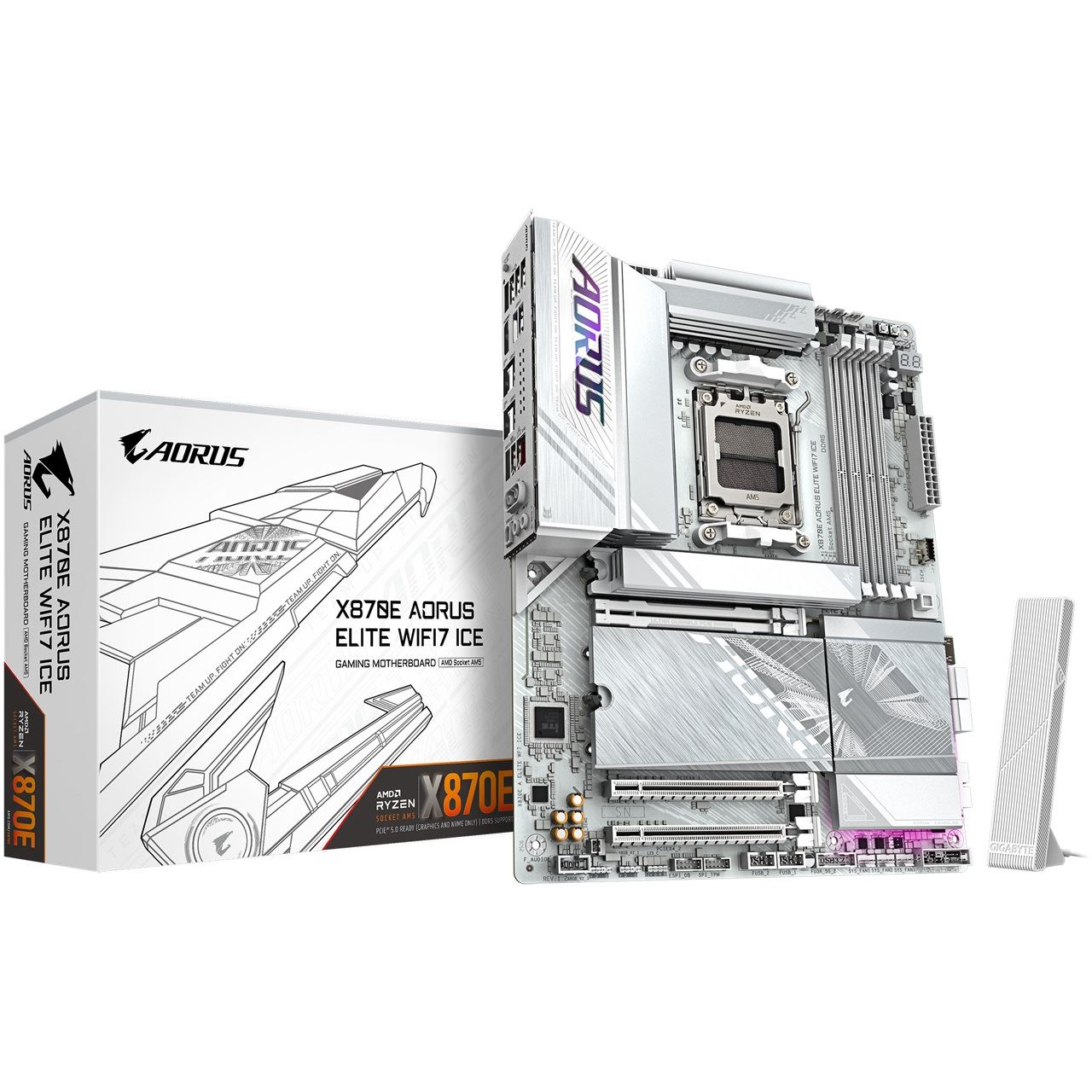 Gigabyte X870E AORUS Elite WIFI7 ICE AMD X870E So.AM5 DDR5 ATX Retail