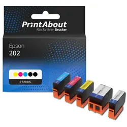 Druckerpatrone kompatibel mit Epson 202 (C13T02E74010) - 5-farbig - Multipack