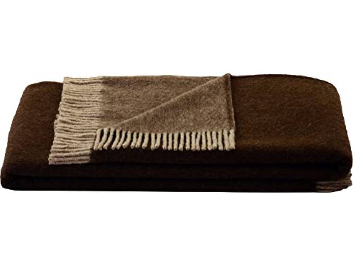 STEINBECK Wohndecke Wetterstein Schurwolle braun/beige Größe 150x210 cm
