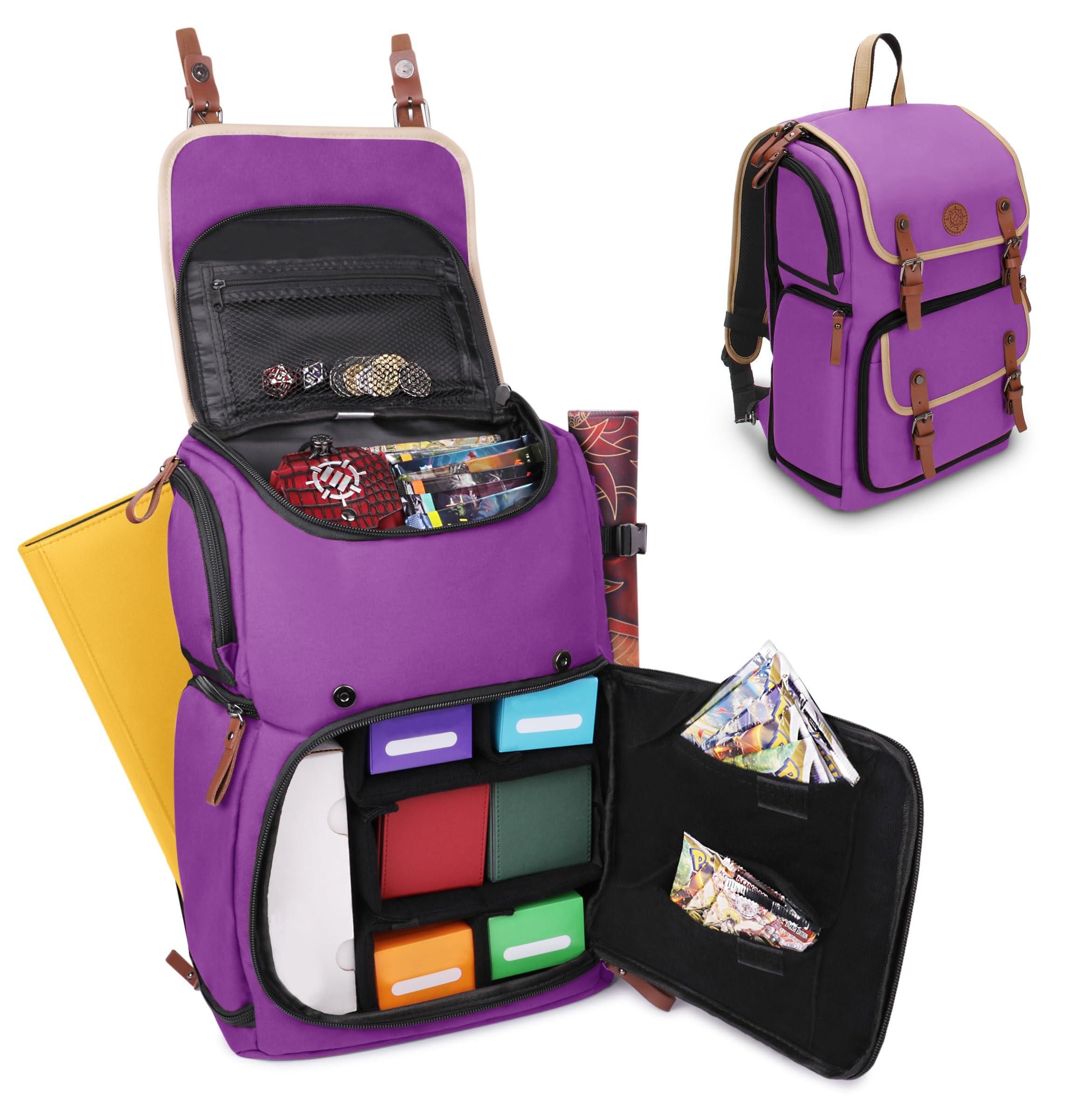 TCG-Rucksack, 43,2x30,5x17,8 cm, Polyester, lila, für Kartenmappen & Deckboxen
