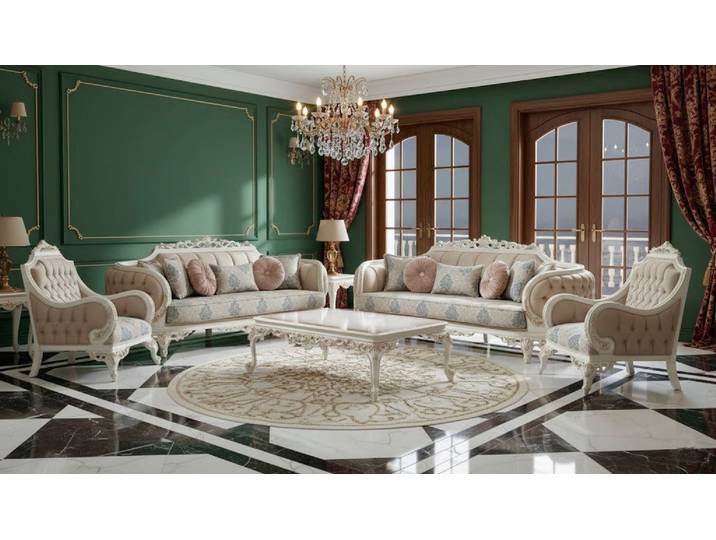 JVmoebel Wohnzimmer-Set Komplettes Wohnzimmer Set: 3+3+1+1-Sitzer, Couchtisch, (5-St)