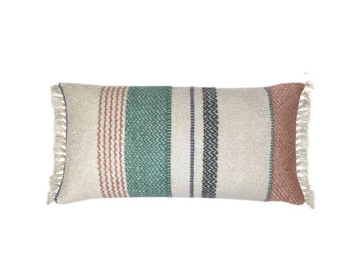 Coussin multicolore vert pastel 37x70