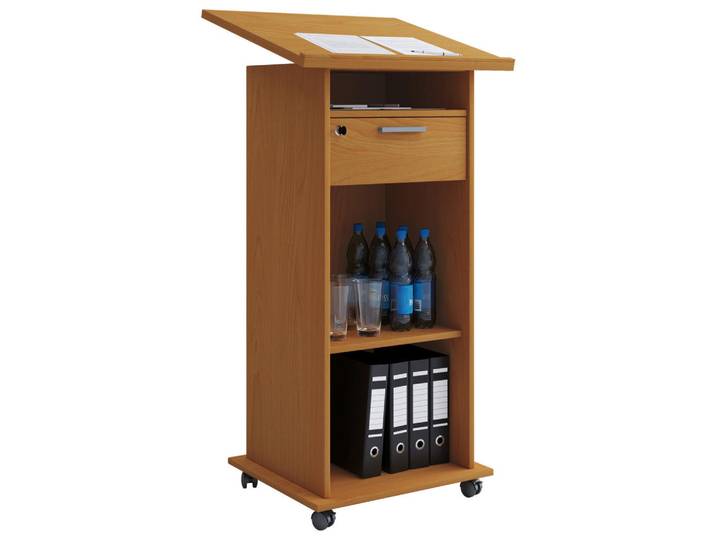 Mid.you Stehpult, Buchefarben, Holzwerkstoff, 50x120x60 cm, Stauraum, Büromöbel, Schreibtische, Stehpult