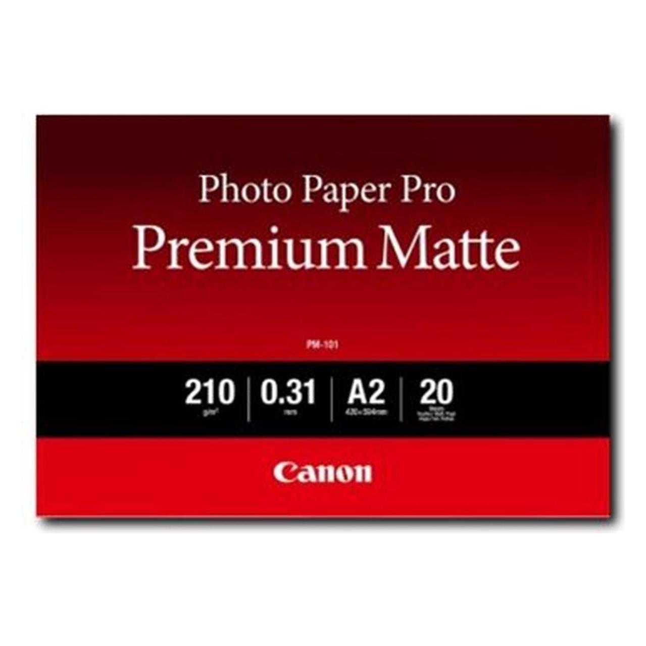 Canon PM-101, Premium Matte Photo Paper (210 g/m², A2, 20 Stk.) (8657B017)