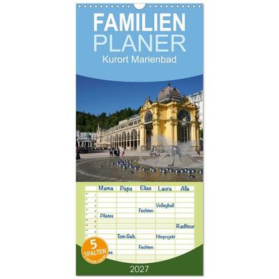 Familienplaner 2027 - Kurort Marienbad mit 5 Spalten (Wandkalender, 21 x 45 cm) CALVENDO