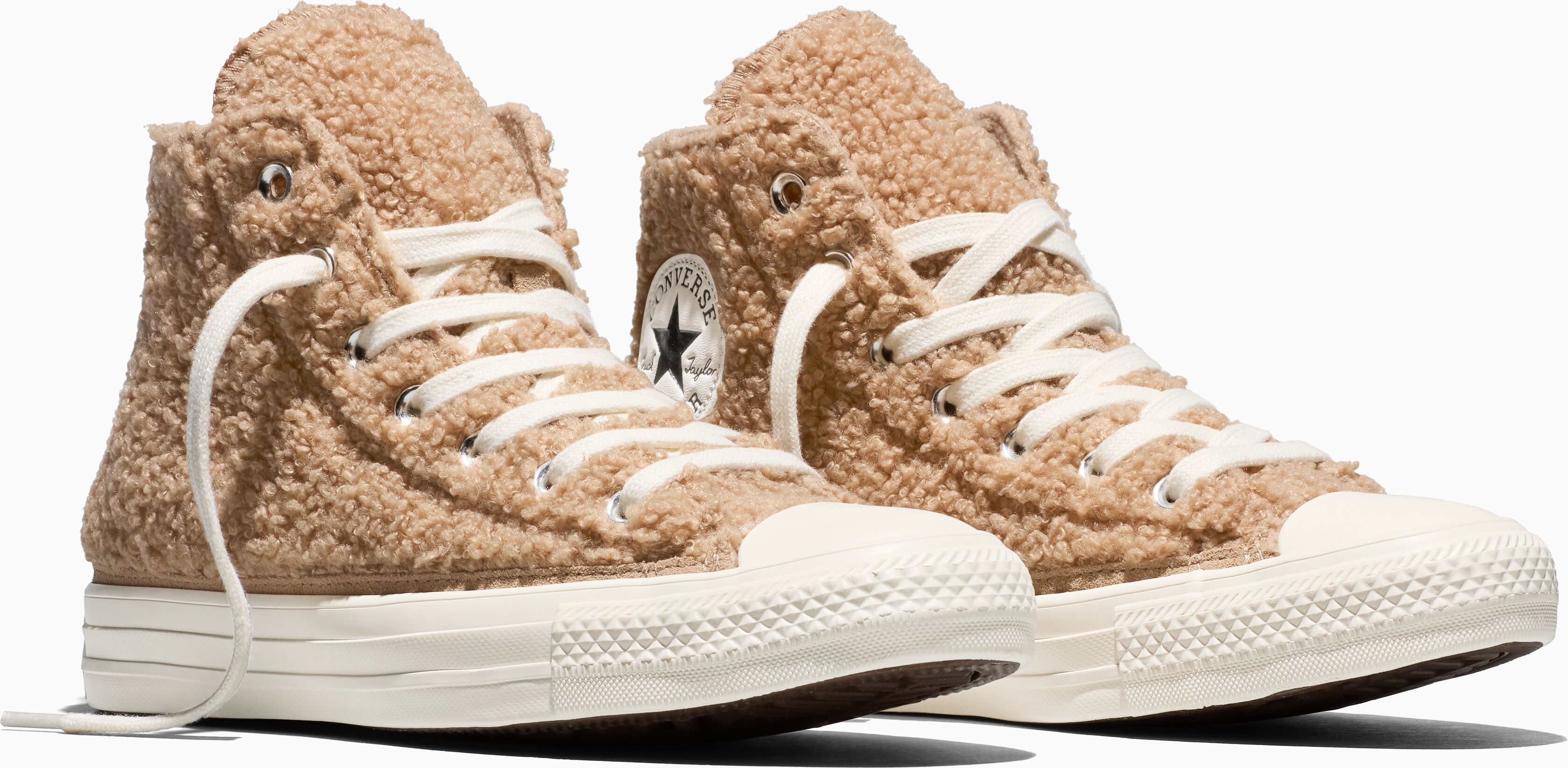 Sneaker CONVERSE "Chuck Taylor All Star", Damen, Gr. 42,5, nomad, desert khaki, egret, Leder, Schuhe Sneaker, gefüttert