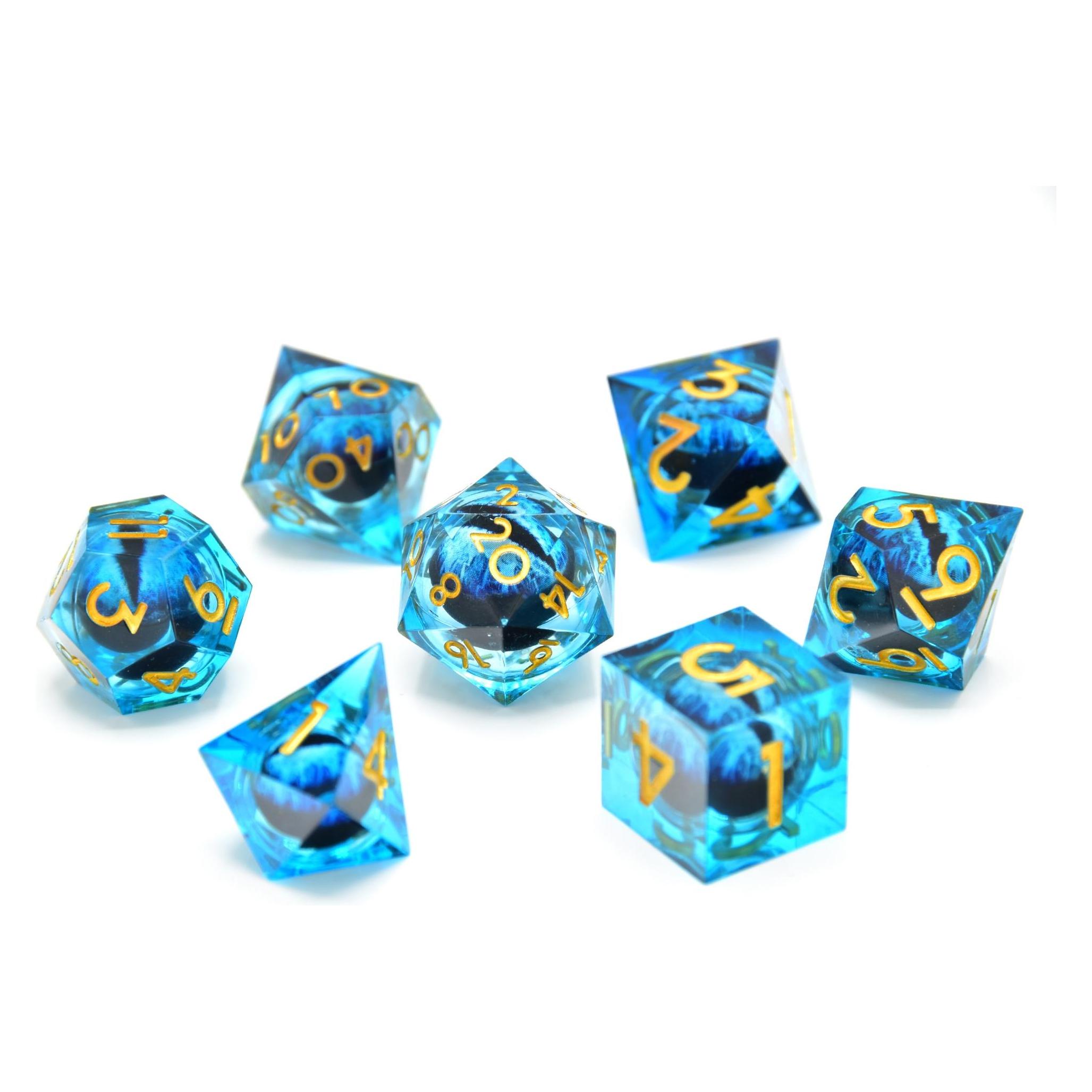 Glass Staff Ice Dragon's Gaze Floating Eye RPG Dice Set (70382331)