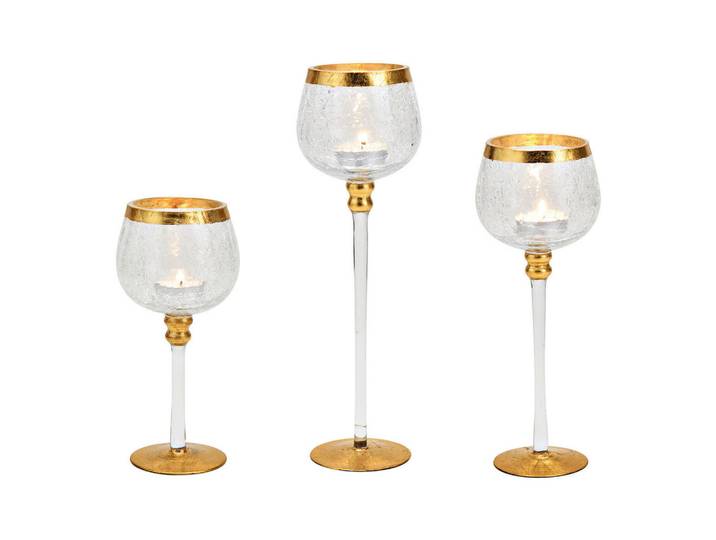 Windlichtset, Transparent, Glas, 9.0x30.0x9.0 cm, Dekoration, Laternen & Windlichter, Windlichter