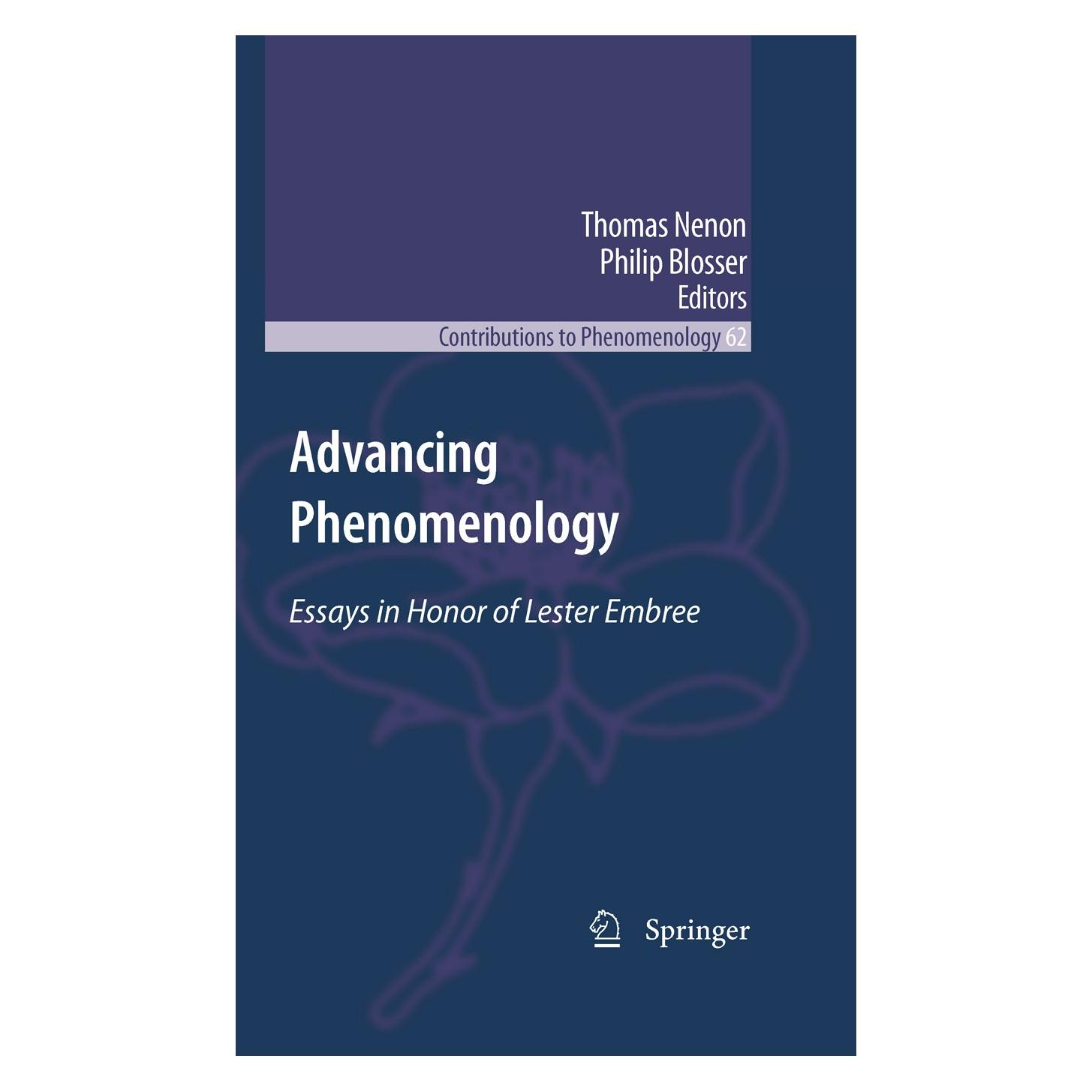 Springer Advancing Phenomenology (Englisch, Hardcover, Philip Blosser, Thomas Nenon) (9789048192854)