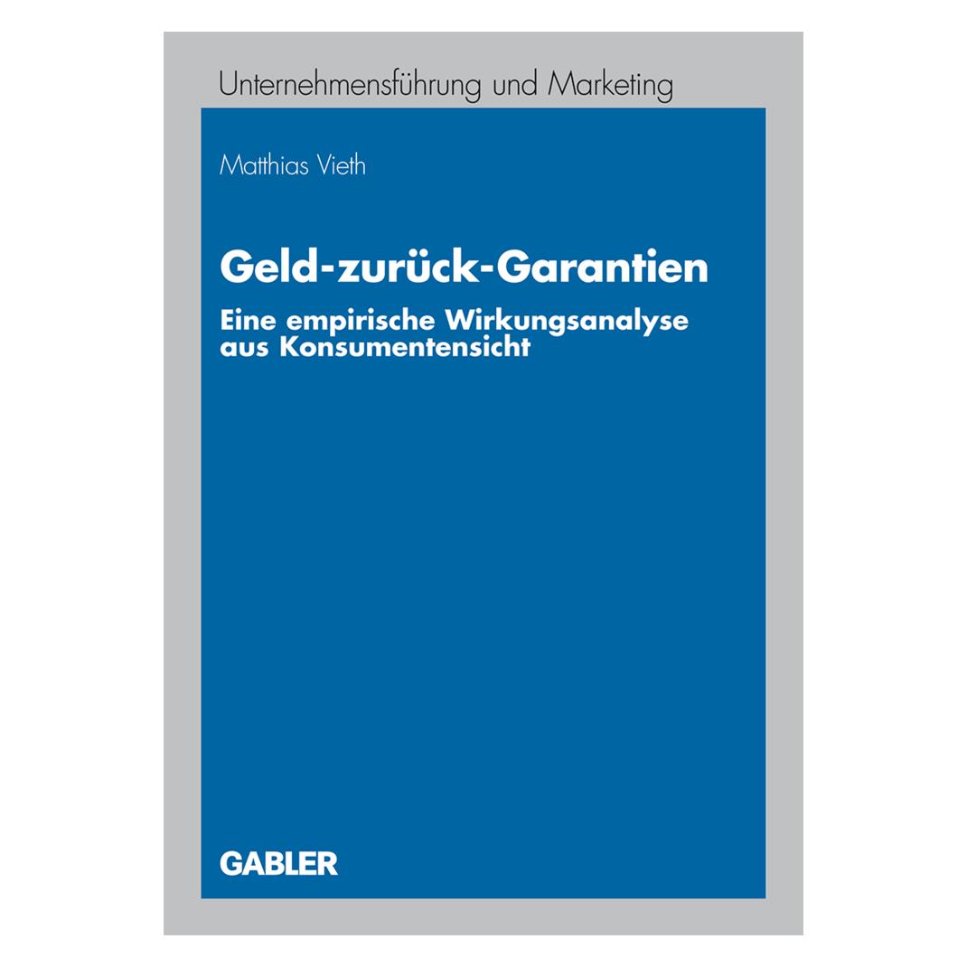 Gabler Geld-zurück-Garantien (Deutsch, Softcover, Matthias Vieth) (7429686)