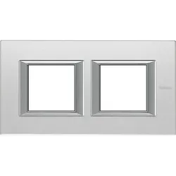Legrand HA4802M2HVSA Abdeckrahmen AXOLUTE: 2-fach, 2 + 2 Module, Farbe: Glas Spiegelnd