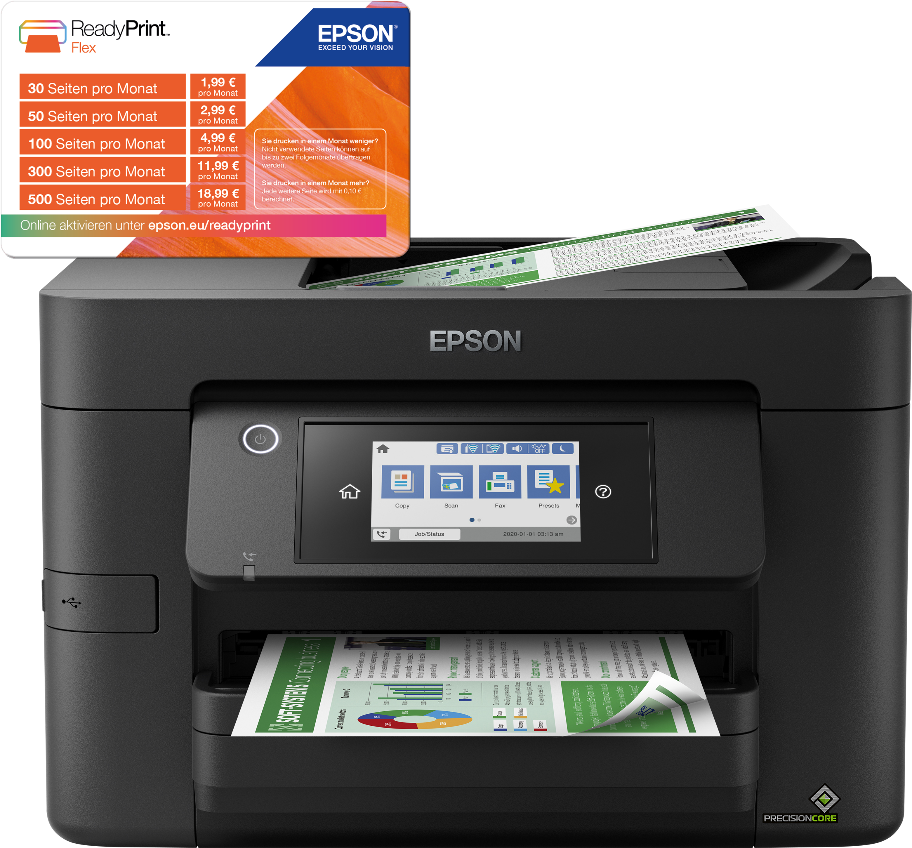 EPSON WorkForce Pro WF-4820DWF Multifunktionsdrucker Scanner Kopierer Fax WLAN C11CJ06403