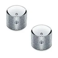 Schaller Dome Knob chrome (2) (Knopf), Zubehör Instrumente, Silber