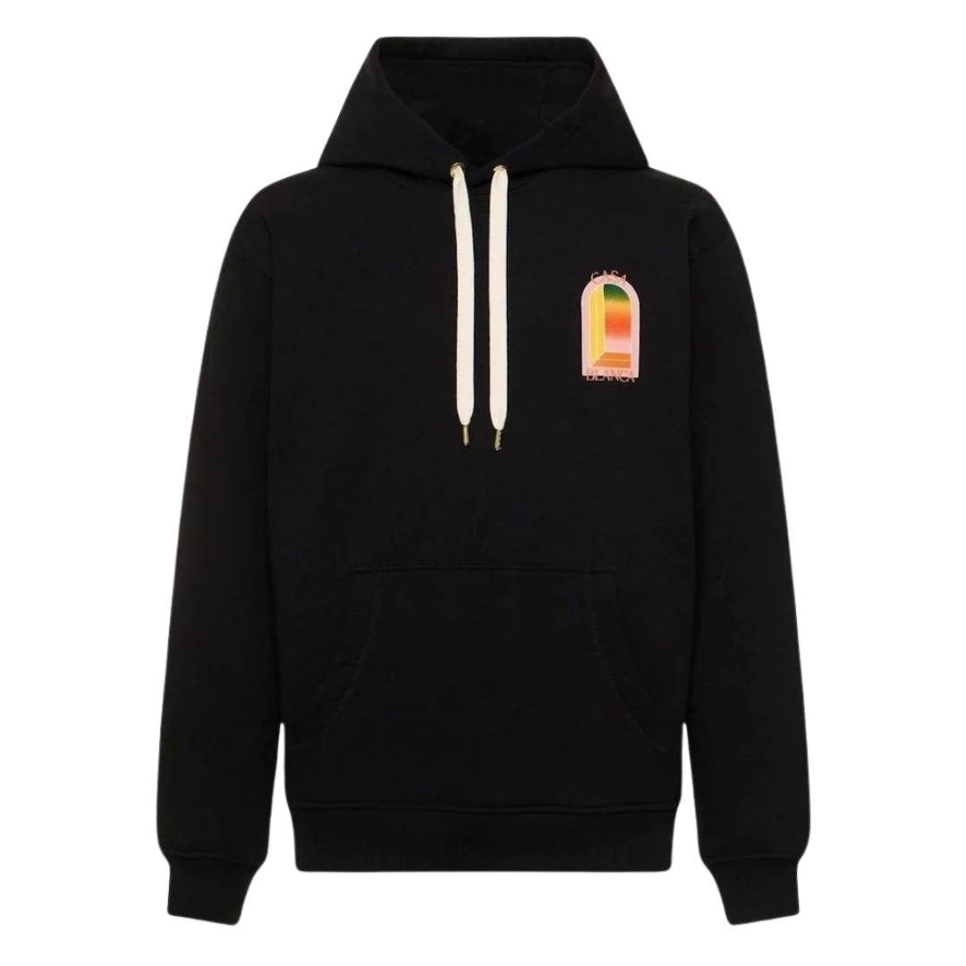 Casablanca Farbverlauf-logo Schwarzer Hoodie