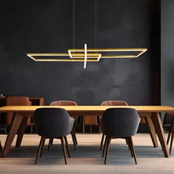 LED Design Decken Pendellampe messing matt Wohn Ess Zimmer Beleuchtung Hängeleuchte dimmbar über Lichtschalter