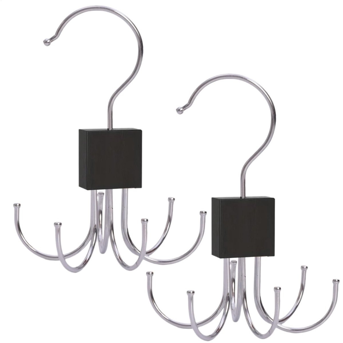 Excitat 2-Pack Riemorganizer Draaibaar Metaal Zwart