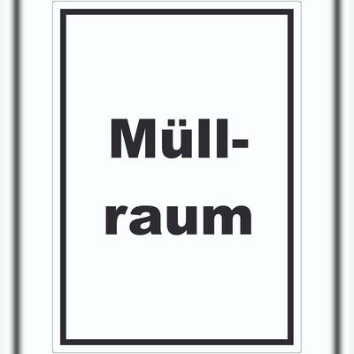 HB-Druck Müllraum Aufkleber mit Text Abfall Mülltrennung hochkant A7 (74x105mm)