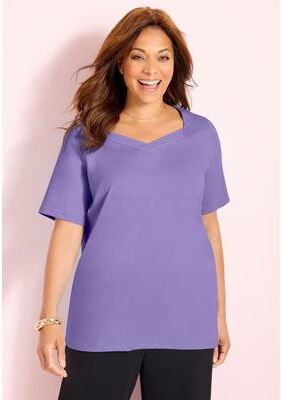 Plus Size Women's Suprema® Sweetheart Tee by Catherines in Vintage Lavender (Size 0X)