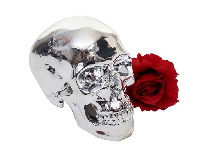 DEKO TOTENKOPF Silber