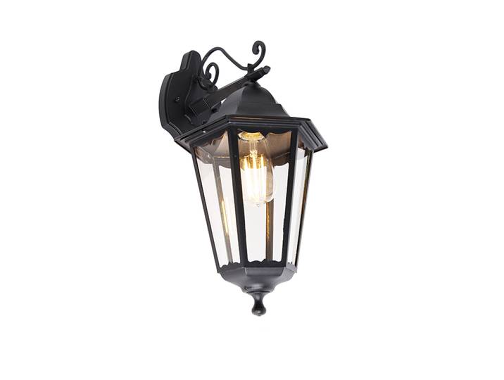 Lanterne murale extérieure classique noire IP44 - Havana Down