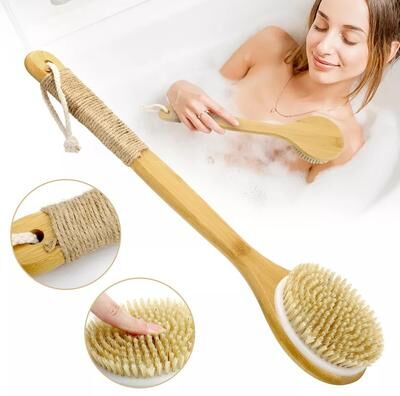 Retailers Go Bath Body Brush Soft Bristles Shower Back Scrubber Anti Slip Long Bamboo Handle Bath Body Brush Soft Bristles Shower Back Scrubber Anti Slip Long Bamboo Handle