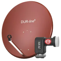 DUR-line MDA 90 Rot - Sat-Komplettanlage mit Twin LNB
