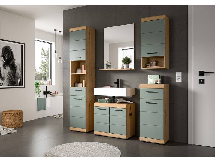 Unterschrank Scout 37 cm 37 x 88 x 31cm Grün/Mintgrau
