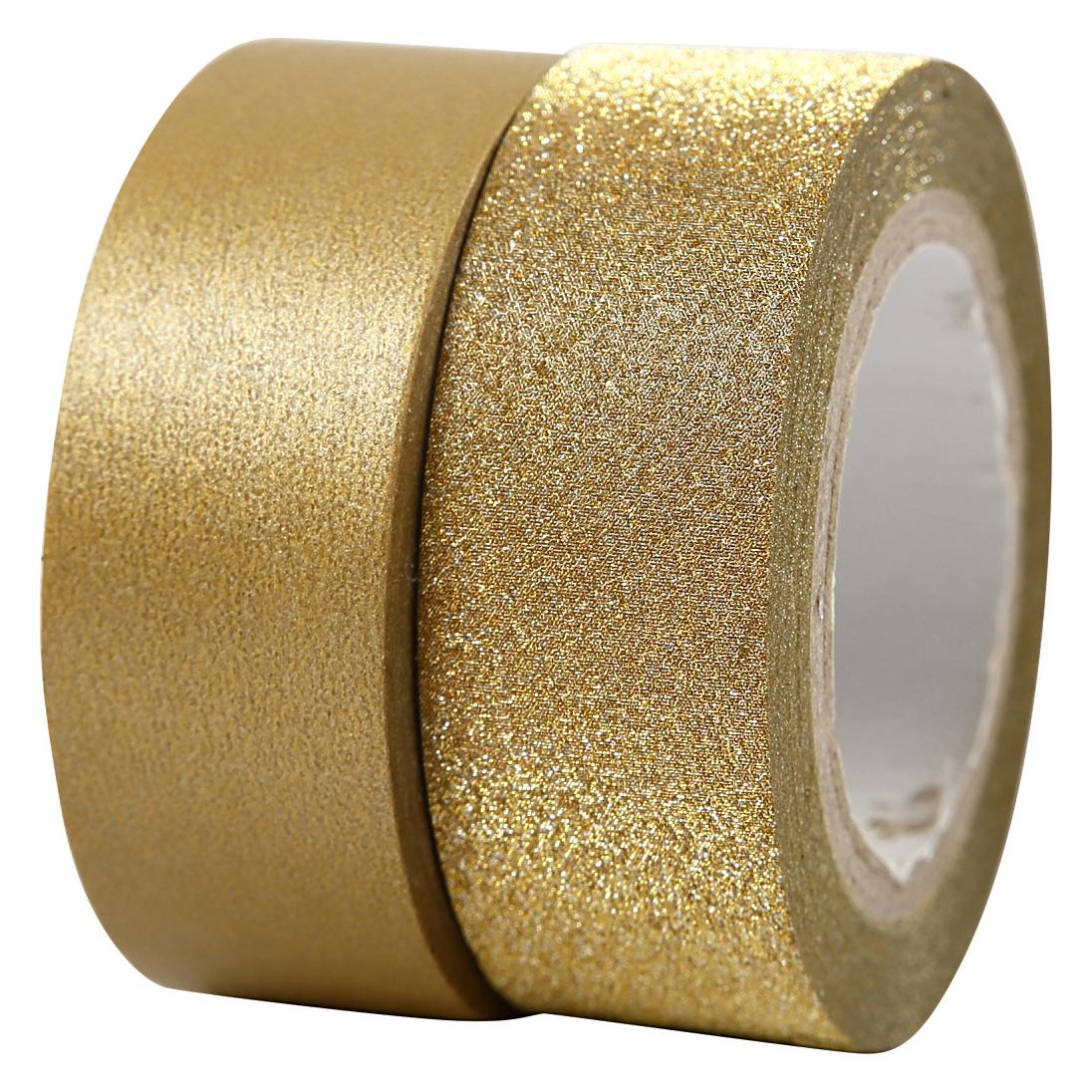 Creativ Company Masking Tape Goud 2m, 2st. (15 mm) (I98 GMN16035)