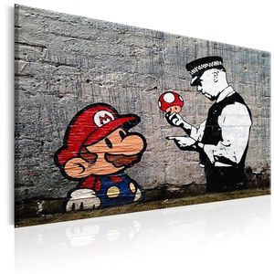 Artgeist Wandbild Mario & Polizist, Leinwand, Querformat, 90 x 60 cm