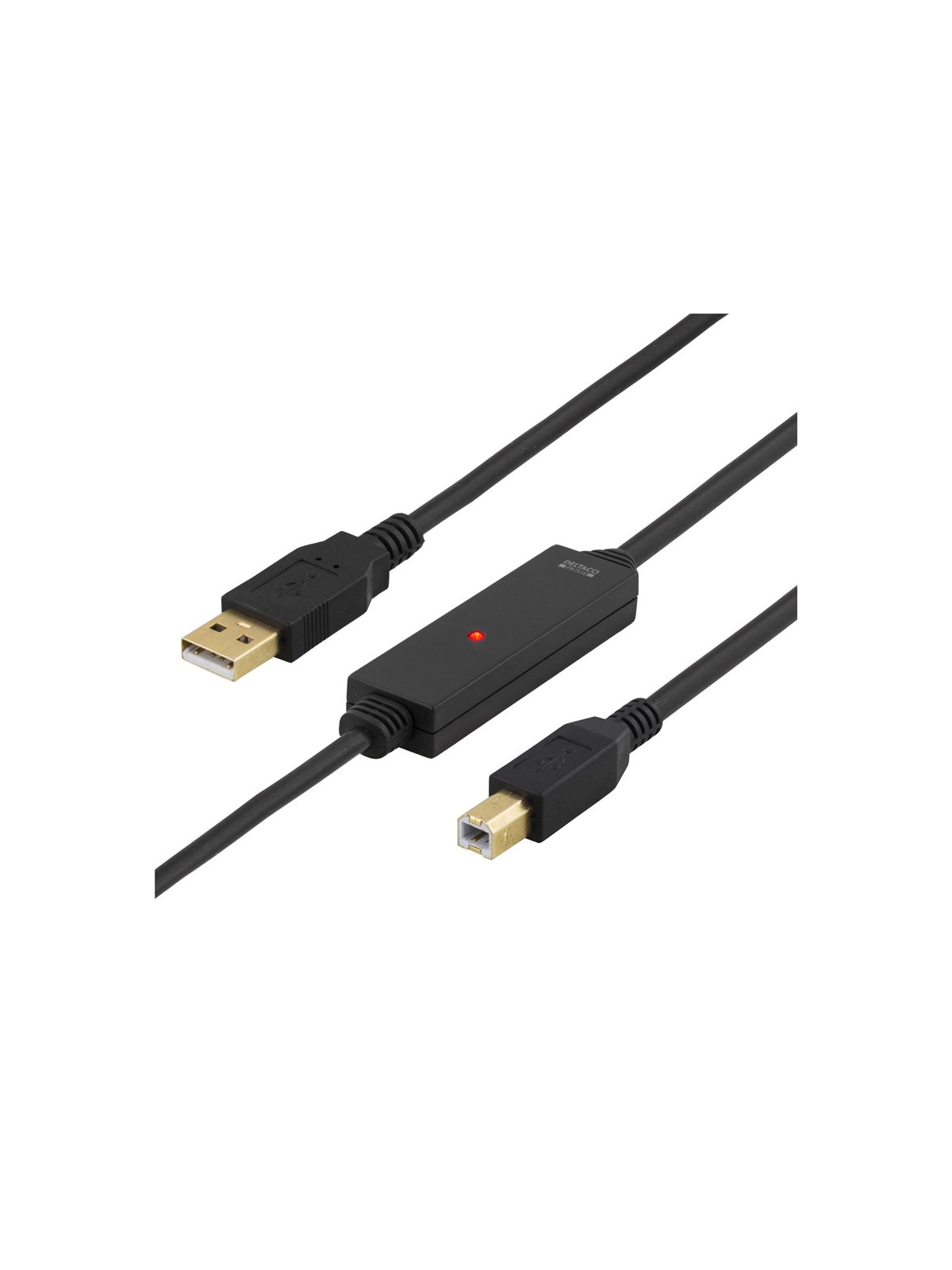 Deltaco USB-EX05M - USB cable - USB Type B to USB - 5 m