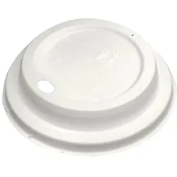 MONOUSO - Deckel mit Einem Loch weiße Geformter Zellulosefaser Ø9,0cm (1.000 Stück)