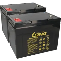 Ersatzakku f. Bischoff&Bischoff Rollstühle Nea & Rabbit 2x Kung Long Bleiakku 12V 80Ah Longlife