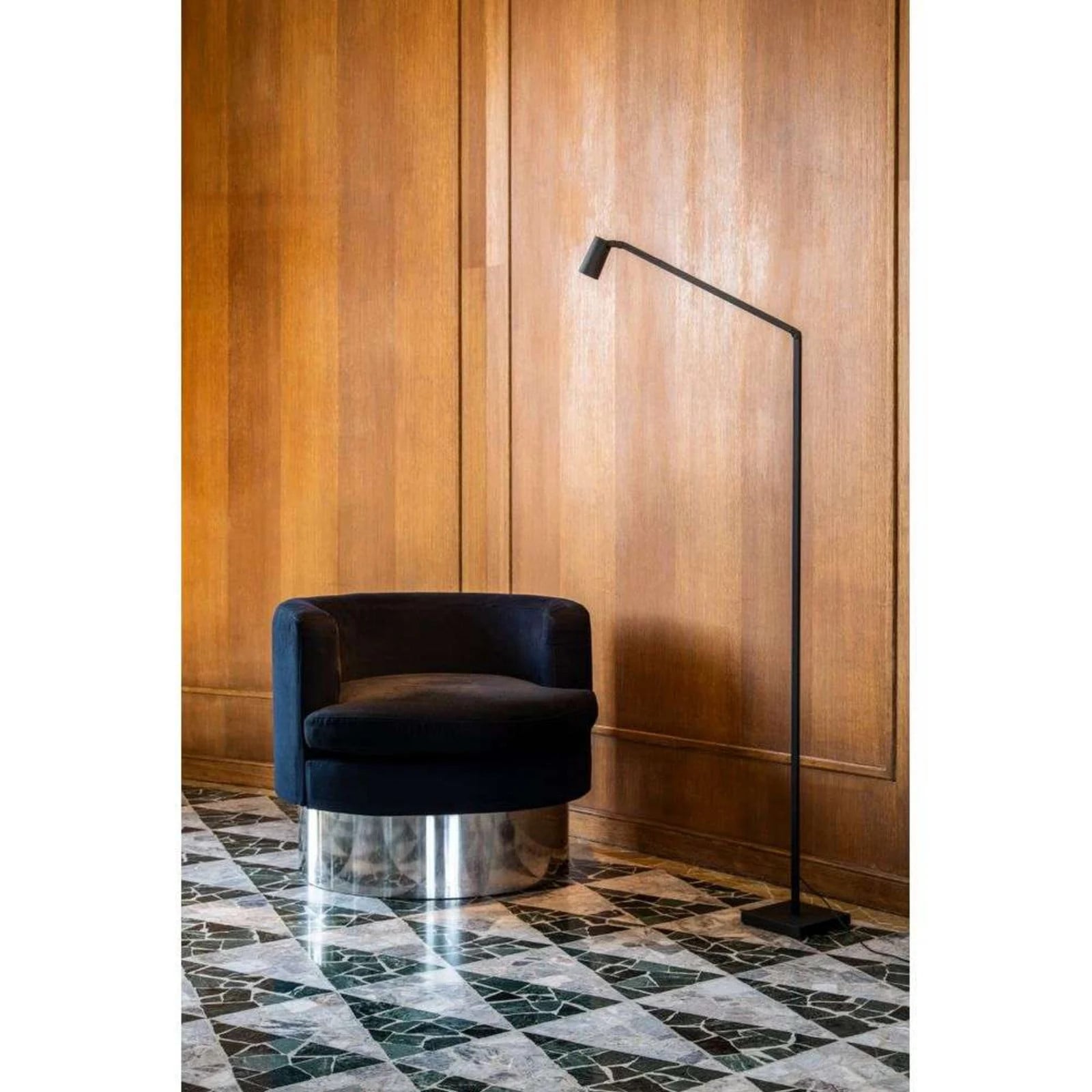 Nemo Lighting Untitled Reading Spot vloerlamp - Zwart - Aluminium