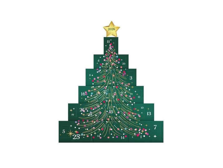 Adventskalender YANKEE CANDLE Adventskalender Christmas Moments , grün, Adventskalender, Adventskalender