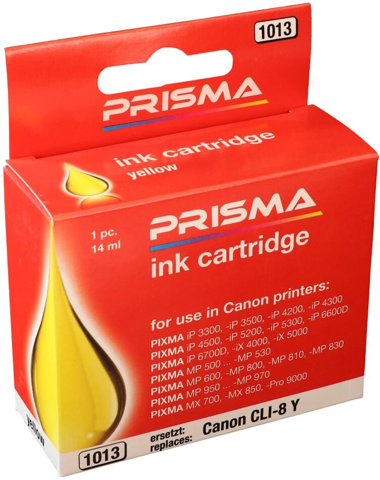 PRISMA 1013 Druckerpatrone für Canon Tintenstrahldrucker, yellow, 14 ml
