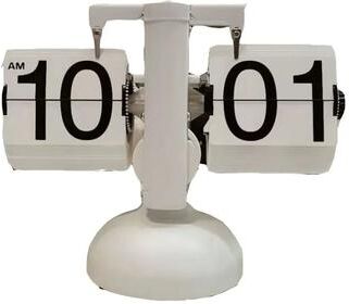 Uplift Picks Vintage Page Turning Desk Clock With Accurate Quartz Movement d