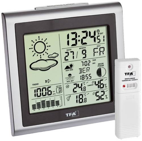 TFA Dostmann LARGO 35.1145.54 Funk-Wetterstation Vorhersage für 12 Stunden Anzahl Sensoren max. 3