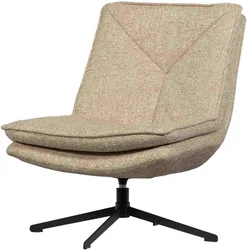 Drehsessel Milaro aus weichem Melange-Stoff, modern und drehbar, Natur, bequeme Polsterung